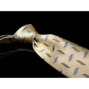 Robert Talbott Best of Class Cream Light Blue Foulard Men's Luxury Silk Tie USA